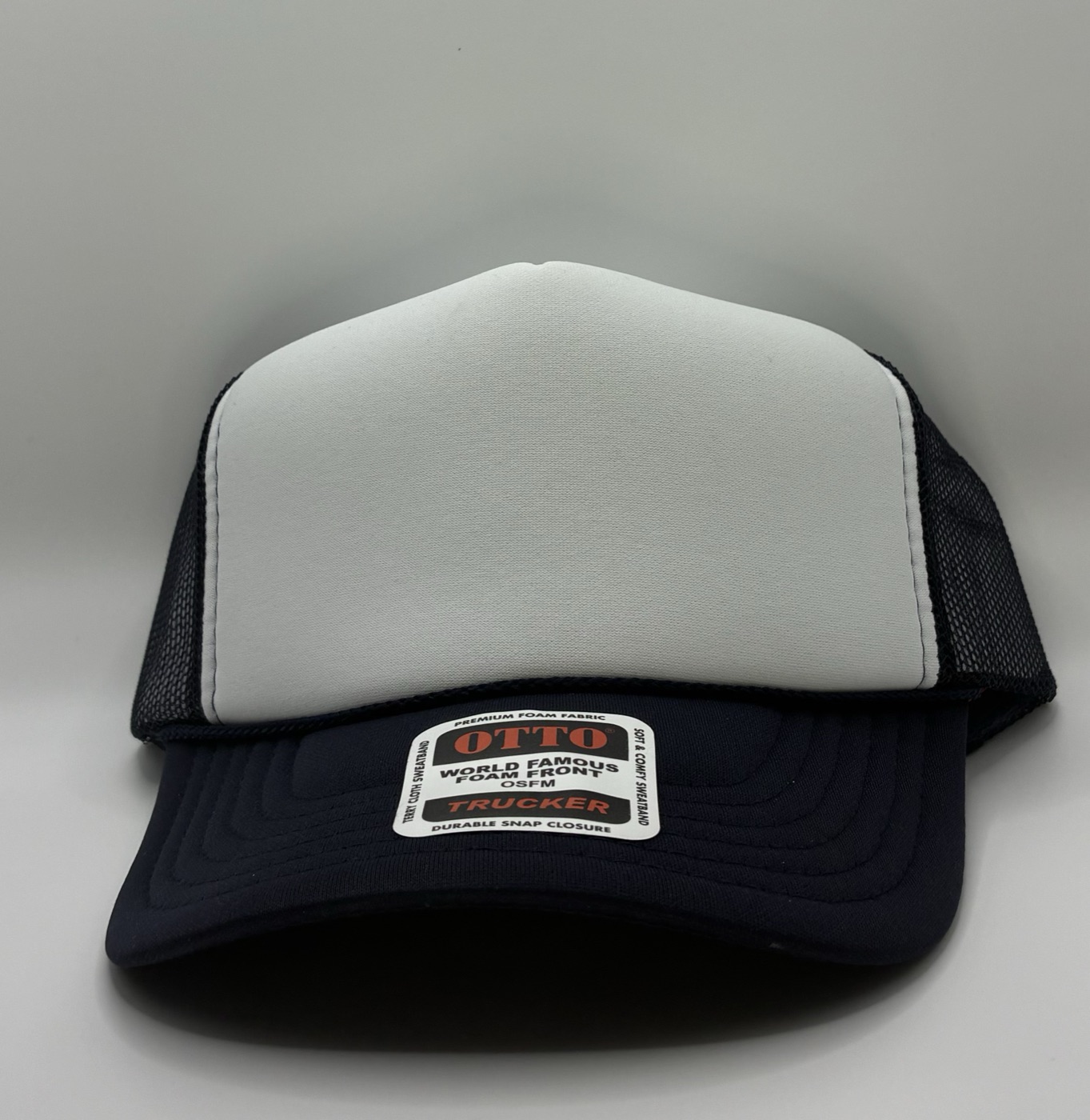 Otto high crown foam trucker hat, navy