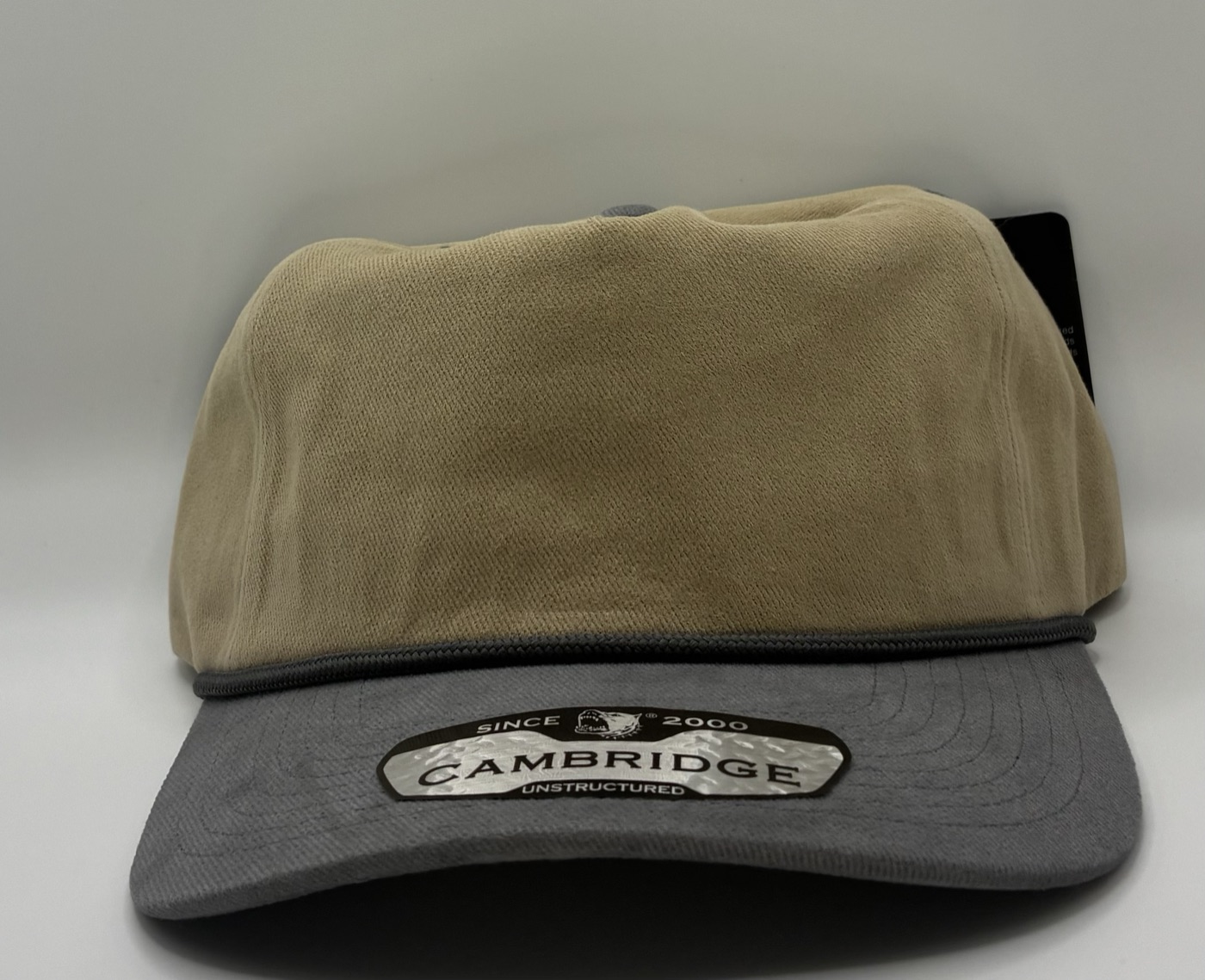 Pit Bull five panel khaki two-tone rope hat, gray