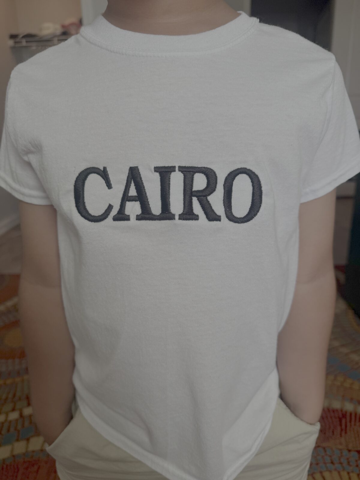 CAIRO embroidered white t-shirt