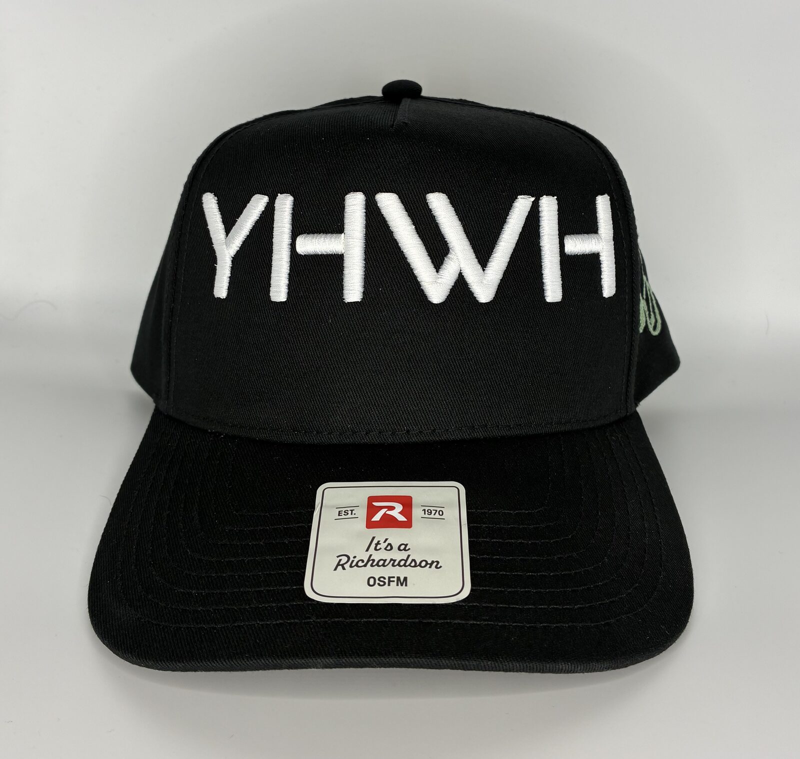 Black YHWH embroidered cap